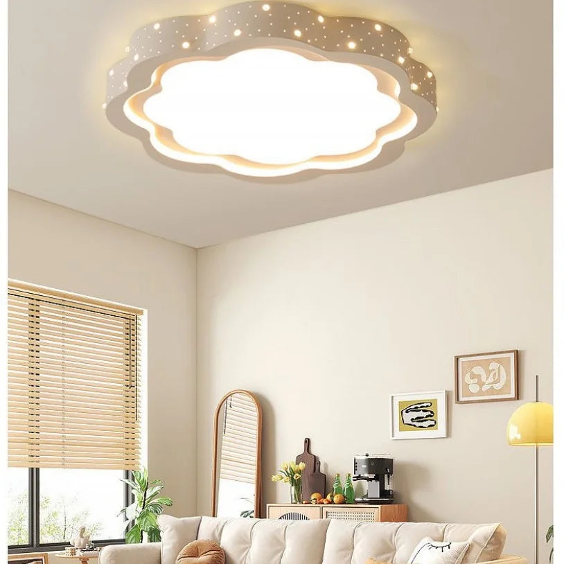 plafonnier led nuage étoiles blanc gris enfant moderne chambre salon