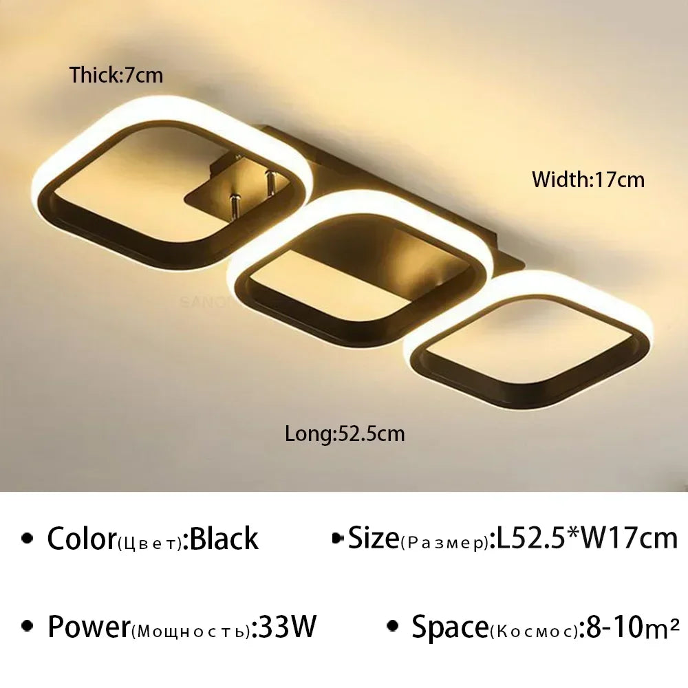 plafonnier led moderne noir rond géométrique acier poli minimalisteintérieur chambre salon