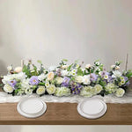 guirlande florale artificielle romantique mariage décoration intérieure blanc violet bleu orangé