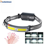 lampe frontale rechargeable led 5w gris noir ceinture ajustable mode pêche étanche 60deg modernisée