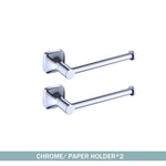 porte serviettes mural chrome vis fixations moderne salle bains accessoire métal lisse