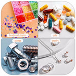 boîte rangement transparente moderne pratique poignée grille 13.2cm 22.3cm plastique organiser bijoux petits objets