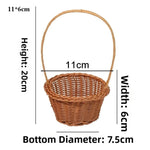 panier tressé rotin réutilisable couleur beige blanc vert rose traditionnel respectueux environnement poignée