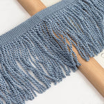rubans franges polyestère jaune bleu gris blanc rose décoration tissé texturé artisanal bricolage decoration