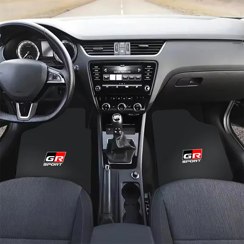 tapis sol voiture sport noir rouge logo gr sport ensemble pièces avantarrière