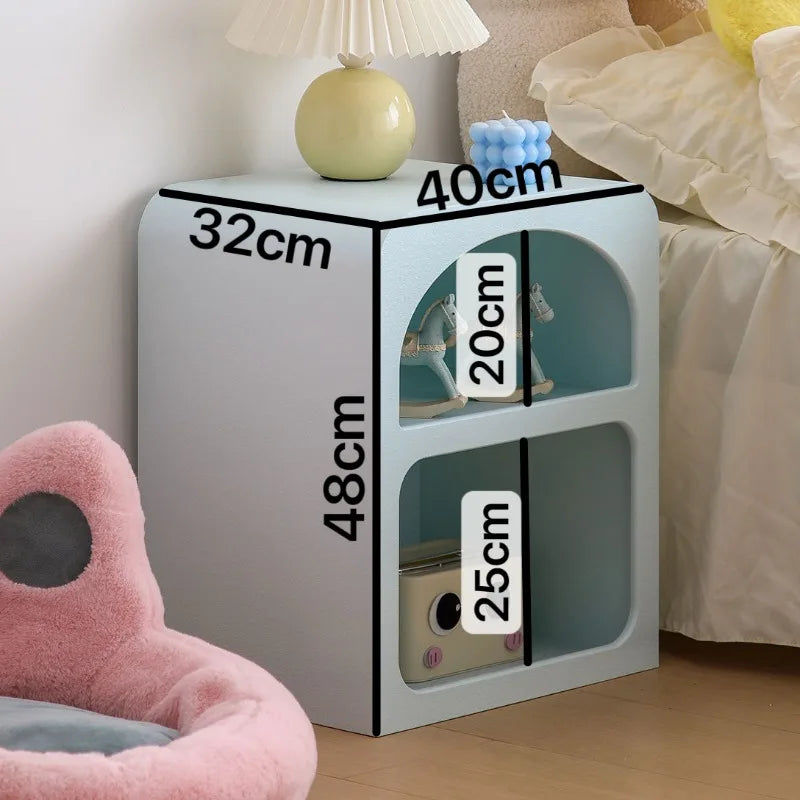 rangement moderne minimaliste table nuit meubles chambre coucher blanc jaune noir