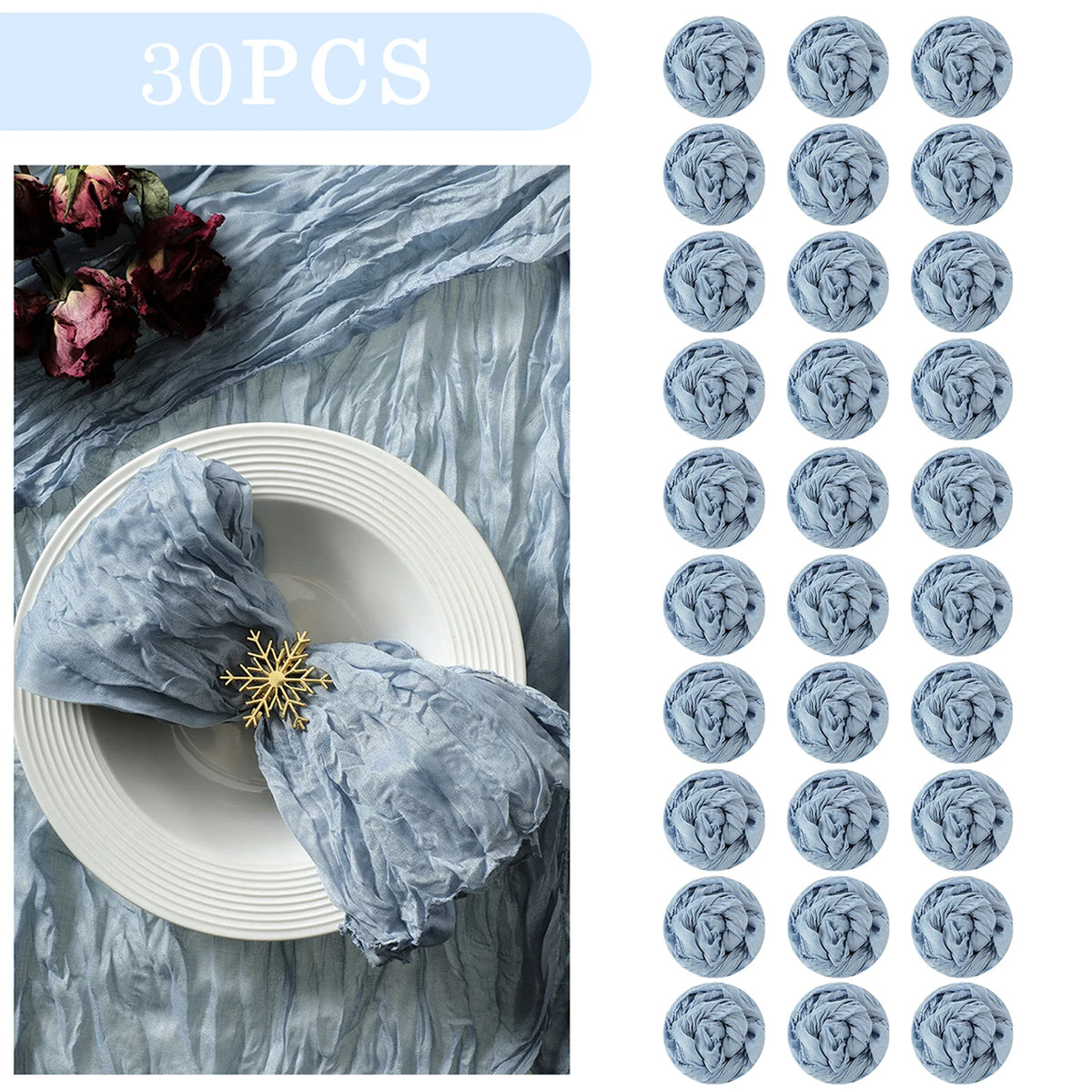 serviettes coton plissées rouge chic table maison restaurant 20x20inch
