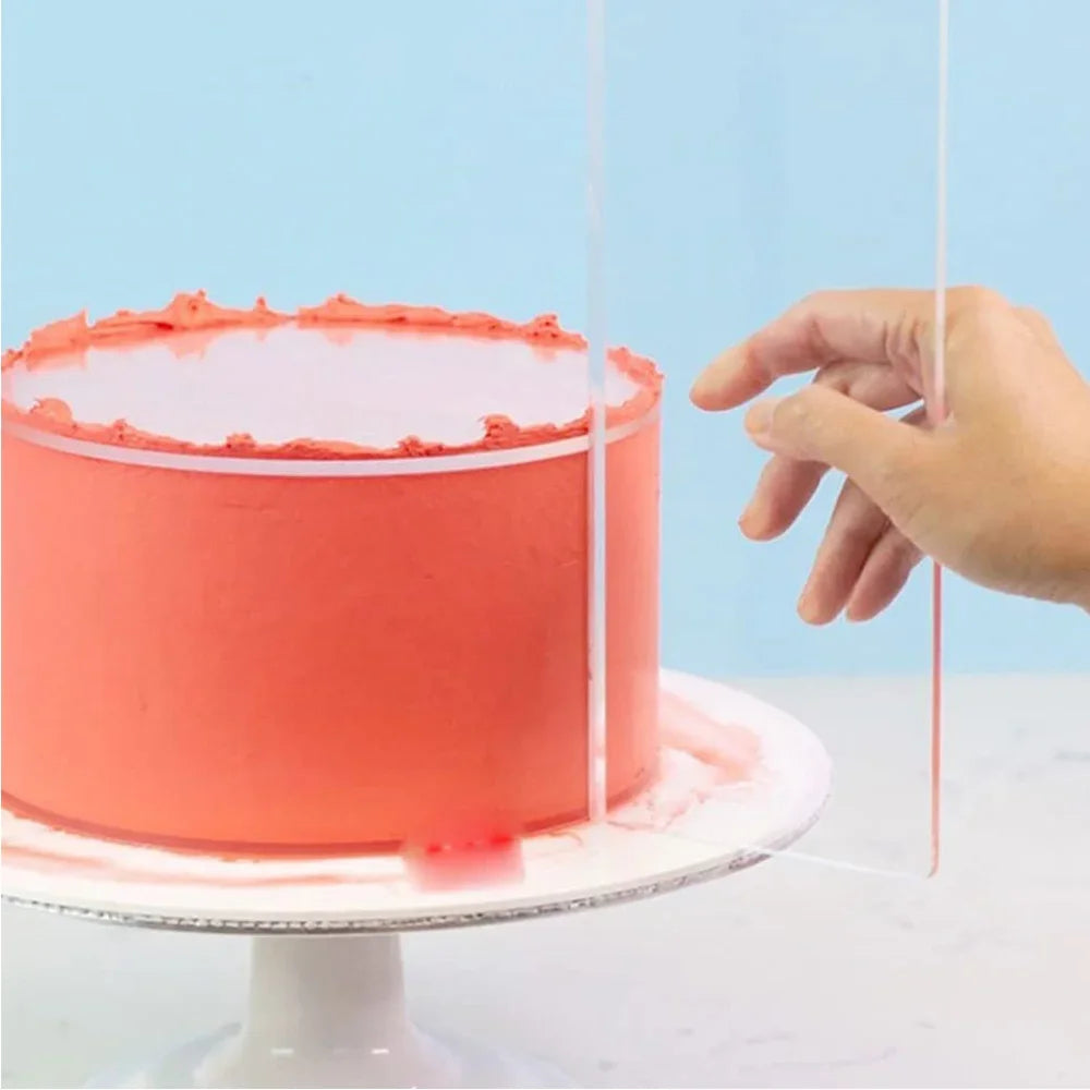 peigne éplucheur gâteau transparent acrylique outil pâtisserie lisse crème glaçage 10 12 14 inch