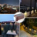 lampe solaire escalier noir marron moderne adhésive led autoinstallation ip65extérieur jardin