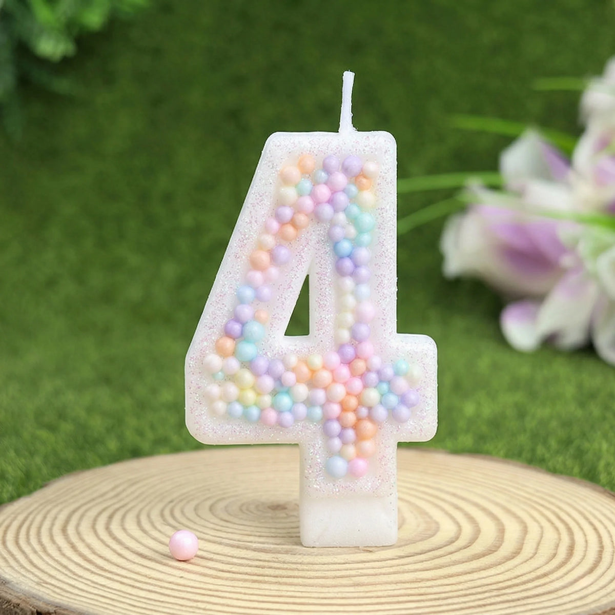 bougies numérales colorées blanc pastel anniversaire gâteau décoratives cire paraffine fixations invisibles set couteau