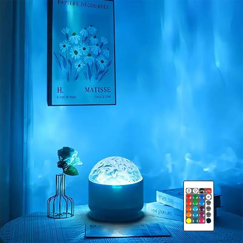 lampe ambiance led effets lumineux multicolores transparent moderne télécommande usb