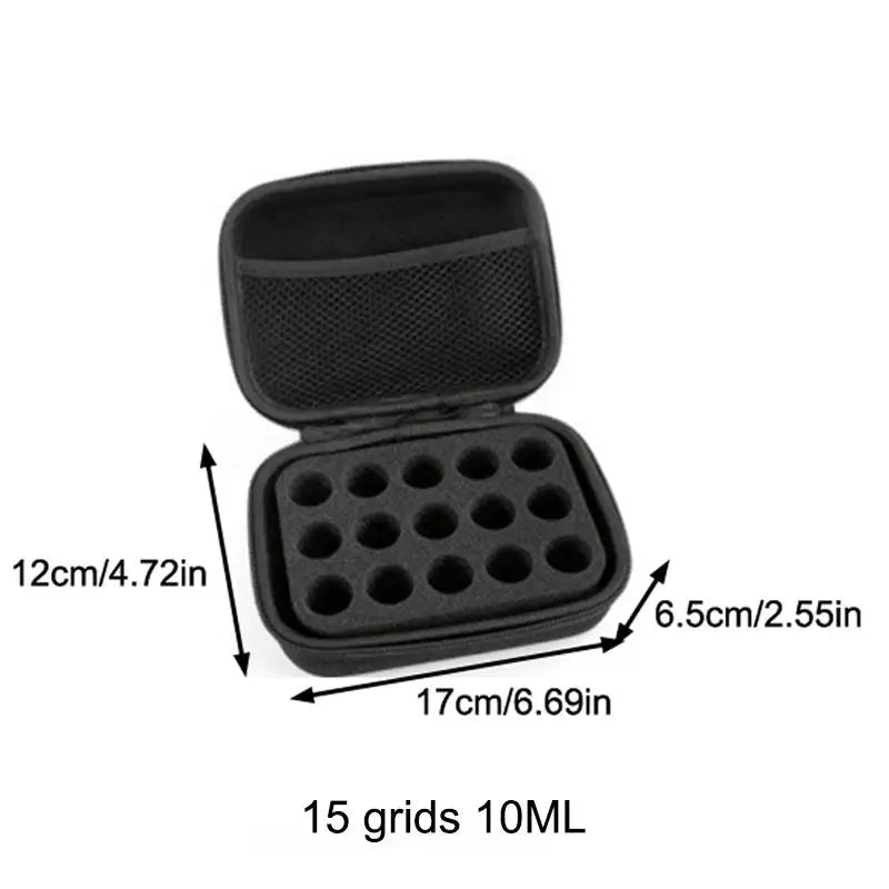 boîte rangement flacons insuline noir texture maille moderne fermeture glissière 30 emplacements