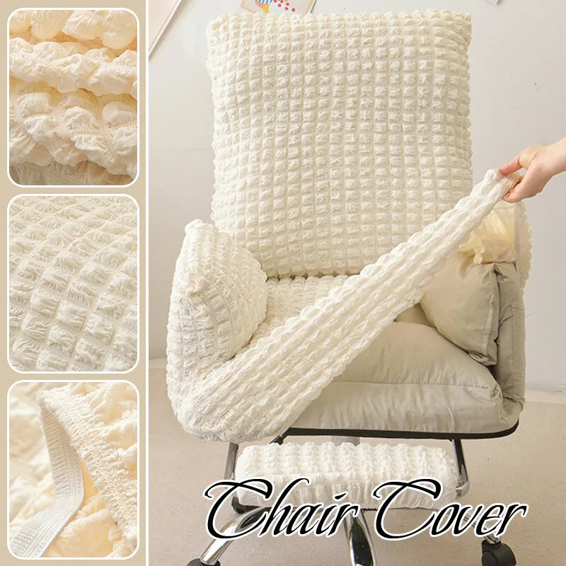 housse chaise tissée carreaux blanc cassé protection moderne mariage banquet