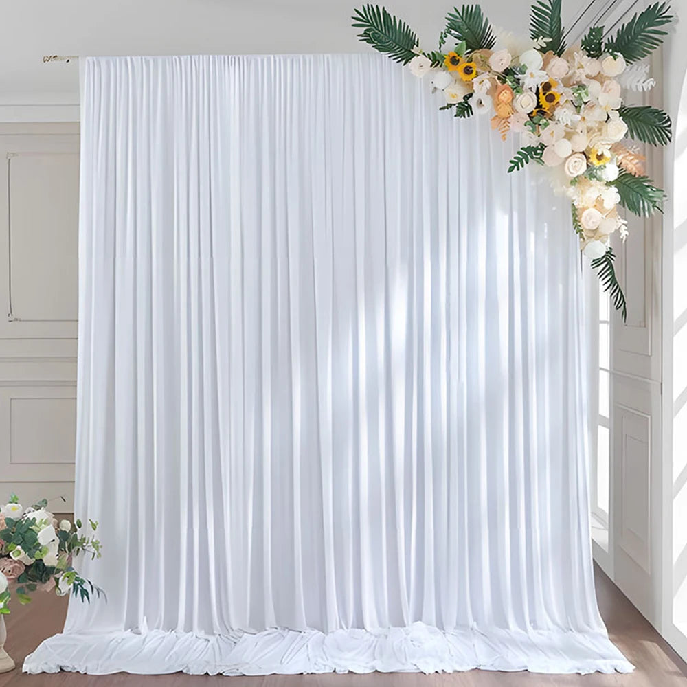 rideau polyester uni beige vert blanc moderne poignées extérieure opaque 5x8FT