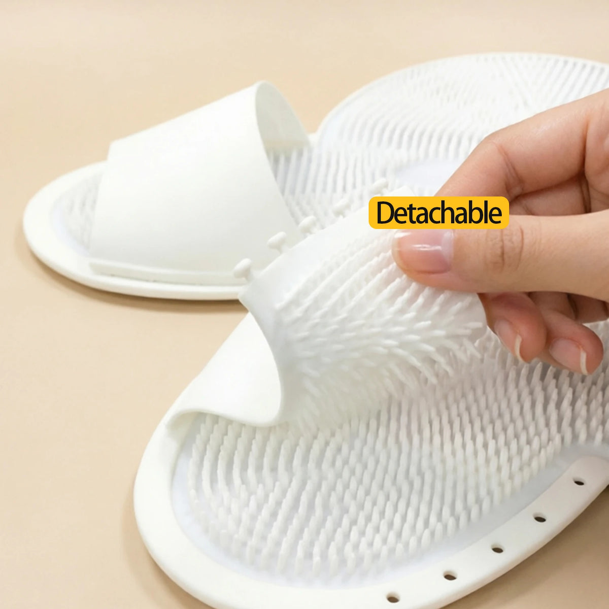 tapis bain silicone noir blanc respectueux environnement texture rugueuse motif souriant moderne adhésif tongs