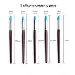 stylos pointe silicone bleu clair brun foncé pointes diverses modernes lisses opaques sculpteur nail