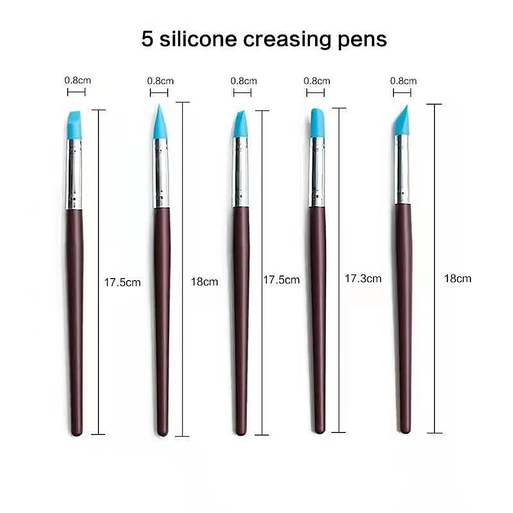 stylos pointe silicone bleu clair brun foncé pointes diverses modernes lisses opaques sculpteur nail