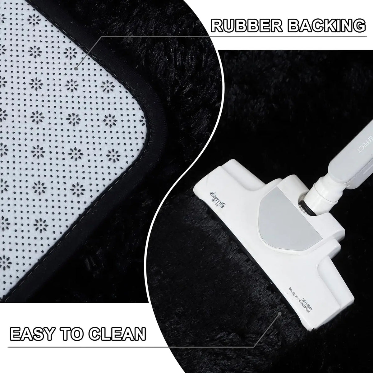 tapis gris noir peluche épaisse moderne salon chambre décoratif durable 120cm 160cm 230cm