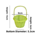 panier tressé rotin réutilisable couleur beige blanc vert rose traditionnel respectueux environnement poignée