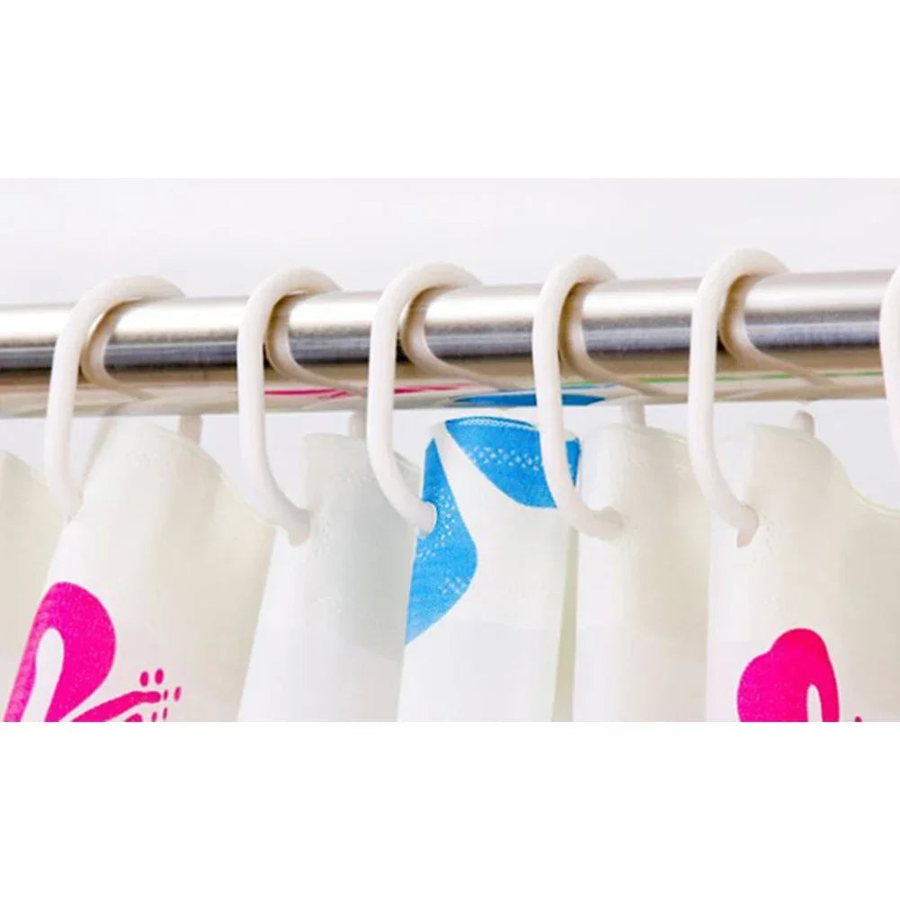 anneaux rideau douche blancs métal moderne pliables guidage rail salle bain douze pièces