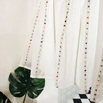 rideau blanc colorées moderne translucide maison 100% polyester inclusion accessoires