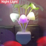 Lampe de chevet champignon LED bleue