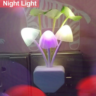 Lampe de chevet champignon LED bleue