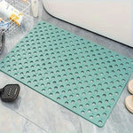 tapis bain douche gris vert perforations anti dérapage moderne salle bain ventilation trous ronds