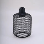 lampe suspendue industrielle filtre ampoule filament noir doré blanc métal maille opacité vintage