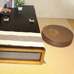 coussin sol yoga méditation fleur lotus brodée mousse épaisse siège salon japonais