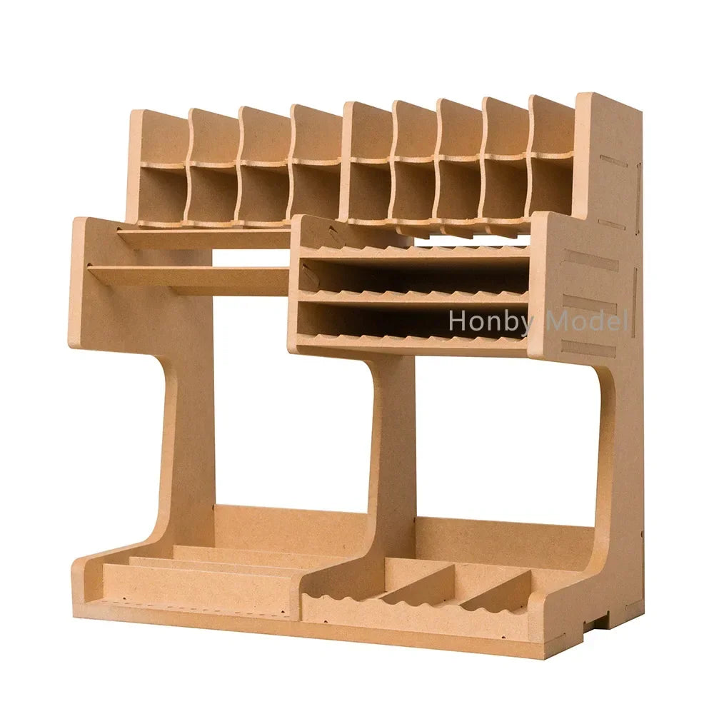 boîte rangement modélisme compartiments cartes peinture accessoires plateau central naturel pratique
