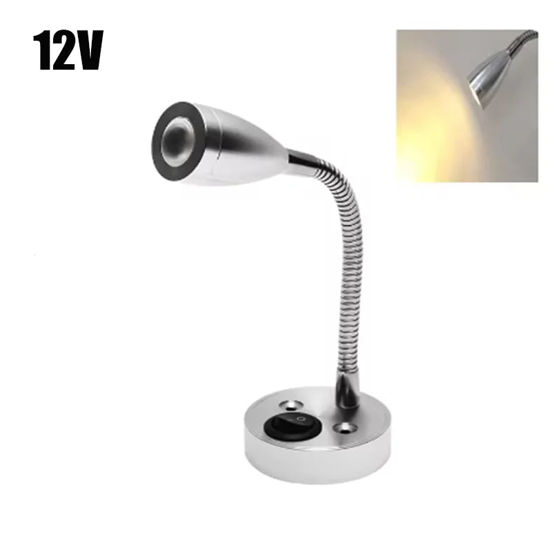 lampe led lecture argent verte fixation murale bras flexible moderne minimaliste usb rechargeable camping