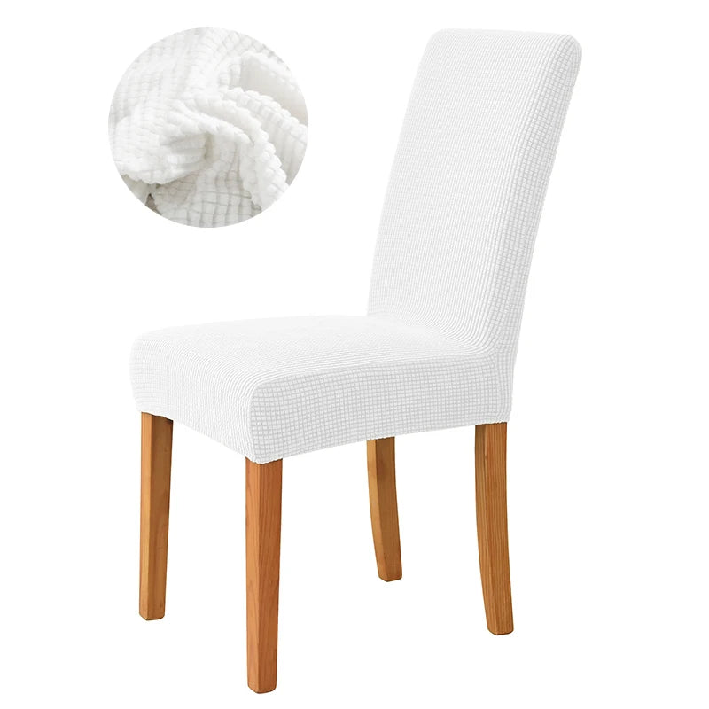 housse chaise jacquard gris rose vert marron moderne adhésif polyester pliage salon mariage banquet