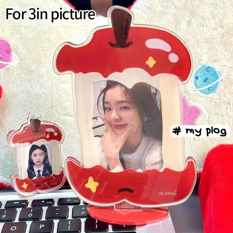 cadre photo acrylique transparent support carte kpop décor disque vinyle écouteurs coréen moderne