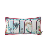 taie d'oreiller imprimée léopard tropical velours carré moderne deux côtés opaques tassel rouge océanique