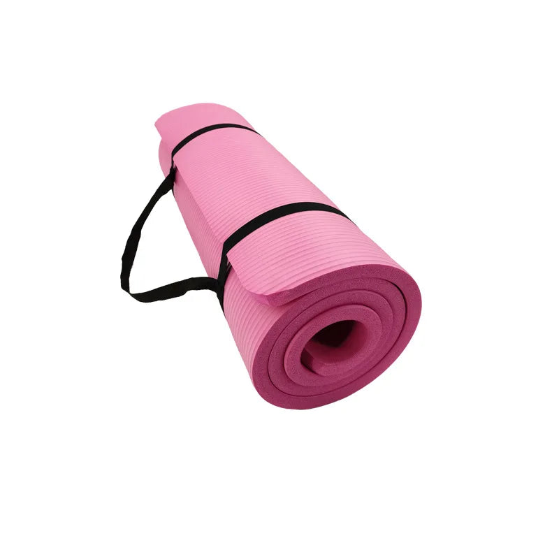 tapis yoga rayures horizontales rouge orange gris bleu rose vert moderne doux antidérapant fitness