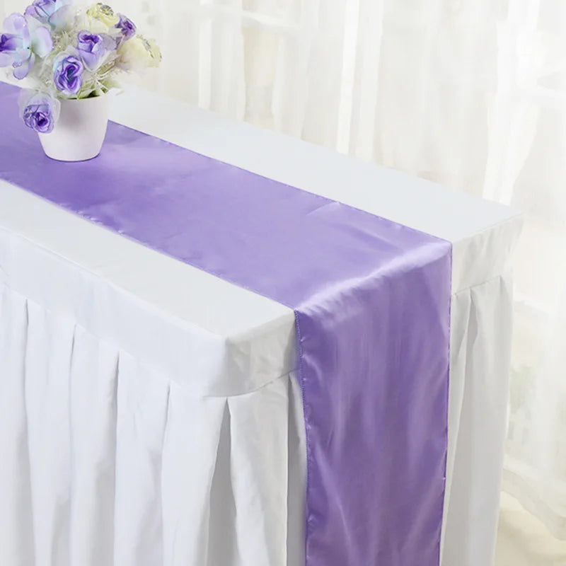 chemin table ruban satin uni décoration mariage banquet fête longue décoration table moderne