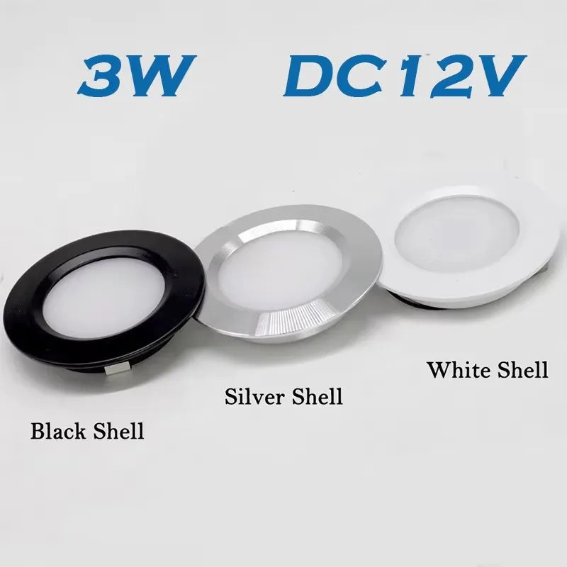 spot led encastré aluminium rond moderne blanc noir argent intensité variable 12v intérieur