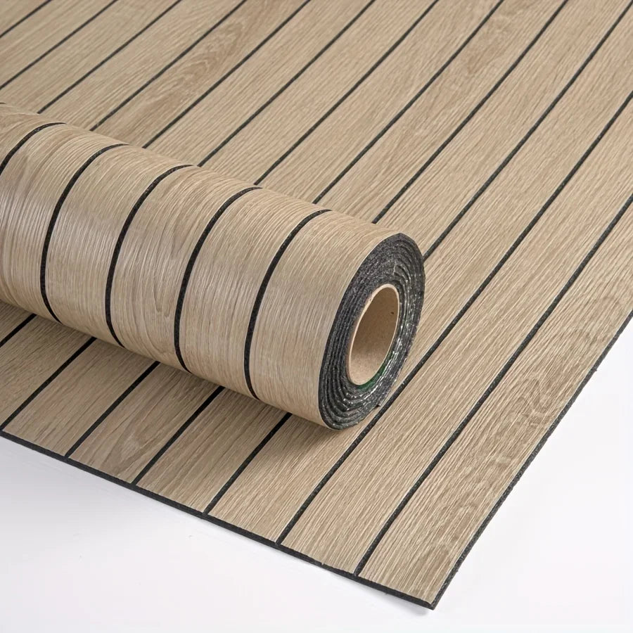 papier peint auto adhésif moderne rayures verticales beige clair enfant chambre cuisine résistant eau