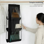 sac rangement noir transparent tissu oxford réutilisable crochet 360° classique durable multiple utilisation