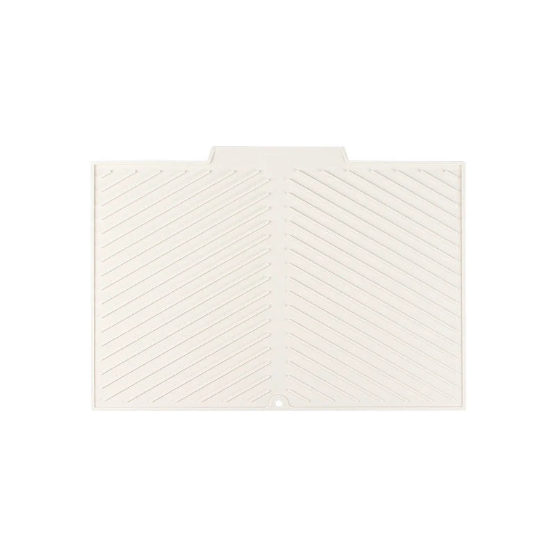 tapis cuisine moderne gris vert rayures diagonales drainage anti dérapant haute température resistant