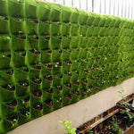 porte plantes mural vert texture feutre moderne fixations grilles plantes succulentes deco maison