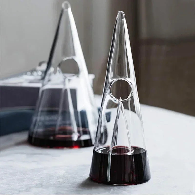 carafe vin verre moderne transparente 750ml 350ml minimaliste conique sophistication table