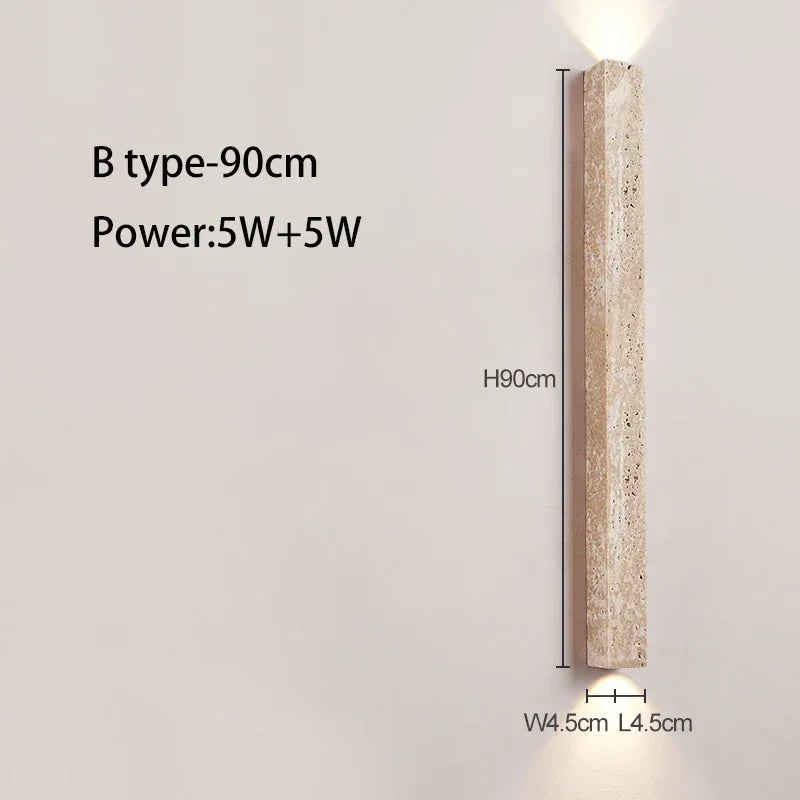applique murale moderne minimaliste led beige blanc texture marbrée éclairage quotidien fixée mur deux
