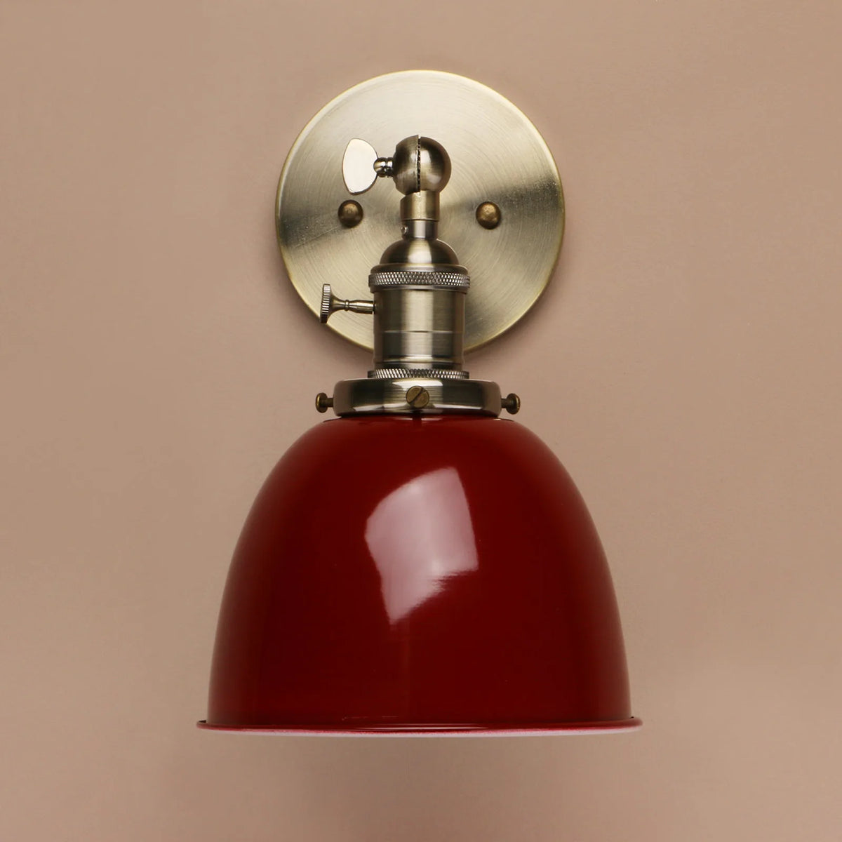 lampe murale industrielle blanc noir rouge vert twist switch mat opacité 17cm 21cm