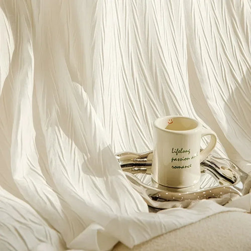 rideau blanc moderne rayures fines translucide fenêtre salon chambre maison