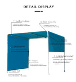 tonnelle rétractable moderne bleu clair durable anti uv imperméable alu windproof patio balcon