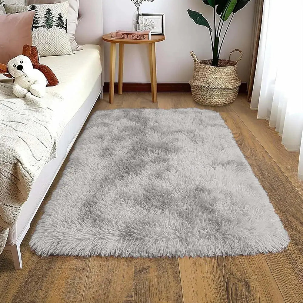tapis noir peluche épaisse moderne résistant décoloration usage intérieur extérieur doux confortable sans peluches