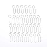 crochets argentés modernes lisses opaques 30 pièces rideaux douche fixations porte rideaux