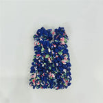 sac main pliable polyester motif fleurs boho chic noir bleu blanc rouge vert orange